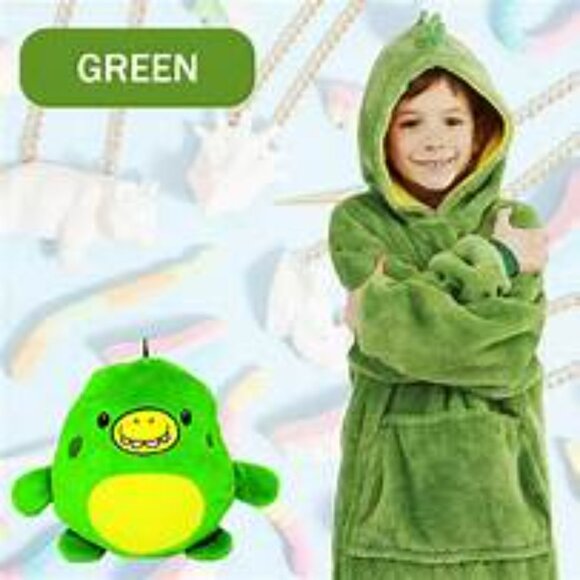 Huggle Pets Dinosaur Hoodie Front Pocket Comfy Soft Plush Fall Cute Kidcore - Picture 4 of 13